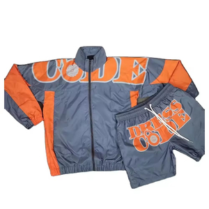 Premium quality 2025 Summer Custom Two Piece Windbreaker <b>Short</b> <b>Jacket</b> Set Men's Windbreaker Tracksuit <b>Short</b> Set custom logo - Product Image 3