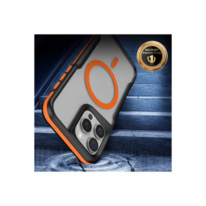 Funda de Silicona Compatible con Magsafe para iPhone 16 Pro Max, Borde Colorido, Protección Antigolpes con Airbag, Naranja, Suave - Product Image 2