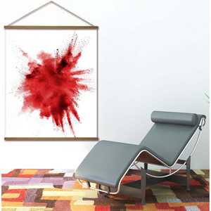 Bandes magnétiques pour affiches 101 cm, paire, en MDF, matériau naturel, pour fixation murale - Product Image 1