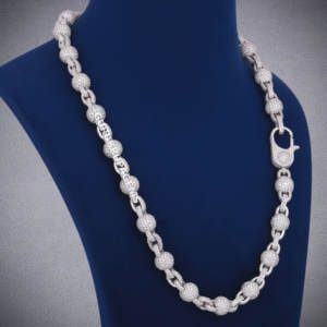 VVS Moissanite Diamond Ball <b>Chain</b> <b>Necklace</b> Custom Hip Hop <b>Fashion</b> Jewelry Charm <b>Necklace</b> for Men 925 Silver <b>Chain</b> - Product Image 2