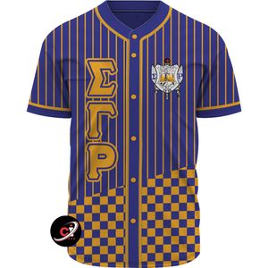 Ropa deportiva Camisetas de sublimación griega artículos al por mayor Sigma Gama Rho Jersey Ropa deportiva juvenil uniforme Camisetas de béisbol ligeras - Product Image 5