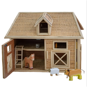 DOLLHOUSE ENFANTS JOUET ROTIN Rotin Enfants Jouet Rotin Cadeaux Jouet Bébé Enfants Chaussures Accessoires Fête - Product Image 1