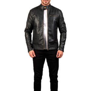 Chaqueta de Motociclista para Hombre, de Cuero Genuino, Estilo Vintage, Transpirable, para Primavera y Otoño - Product Image 5