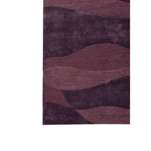 Alfombra de Lana y Viscosa con Diseño Abstracto Cera, Hecha a Mano, en Rosa y Morado TNQ-3300 para Decoración de Sala de Estar y Pasillo - Product Image 4