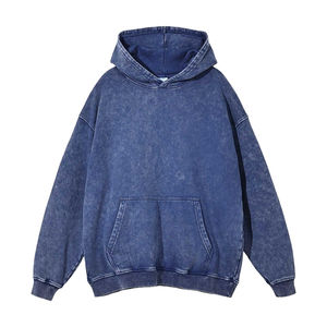 Vente flash Nouveauté Sweats à capuche délavés à l'acide pour hommes 100% coton respirant Style unique avec services OEM de haute qualité - Product Image 4