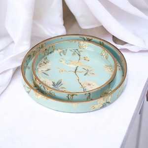 Bandejas DE SERVICIO DE MADERA MDF hechas a mano personalizadas al por mayor bandejas de cocina comedor decorativas de resina recubiertas de esmalte en tamaños de 7x7 9x9 pulgadas - Product Image 2