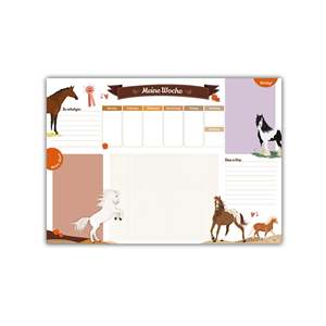Bloc-notes numérique détachable à motif cheval pour l'écriture - Product Image 1