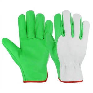 ถุงมือป้องกันสูงพิเศษ ขนาด XL สำหรับคนขับรถ ทำจากหนังวัวแท้ บุผ้าฝ้าย ป้องกันการสั่นสะเทือน เหมาะสำหรับงานอุตสาหกรรม ปกป้องมือและแขน - Product Image 3