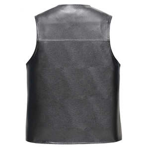 Chaleco de Cuero para Hombre al por Mayor - Ropa Exterior Cortavientos con Botones de Cuerno, Suministro de Fábrica para Pedidos de Gran Volumen - Product Image 3