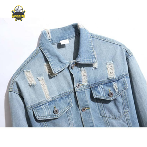 Veste en jean déchirée de style automne/hiver pour femmes, streetwear personnalisé de haute qualité, décontractée, écologique, respirante, 100% coton - Product Image 5