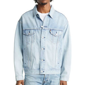 Chaqueta vaquera de algodón con estampado de moda nueva hecha en fábrica, chaqueta vaquera diseñada para hombre - Product Image 5