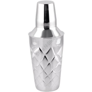 Diamond Design Stainless Steel <b>Cocktail</b> <b>Shaker</b> in 500 ml and 700 ml Capacities Metal Material - Product Image 1
