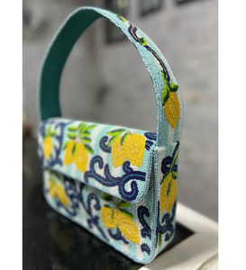 Elegant beaded shoulder bag with seed bead embroidery beaded embroidery <b>handbag</b> with <b>Unique</b> Pure Handmade - Product Image 3