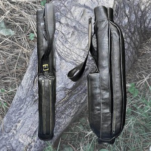 ถุงกอล์ฟหนังจระเข้นูนทำด้วยมือไม้กอล์ฟโบราณ LGB-0017วาเลนไทน์สีแทน - Product Image 1