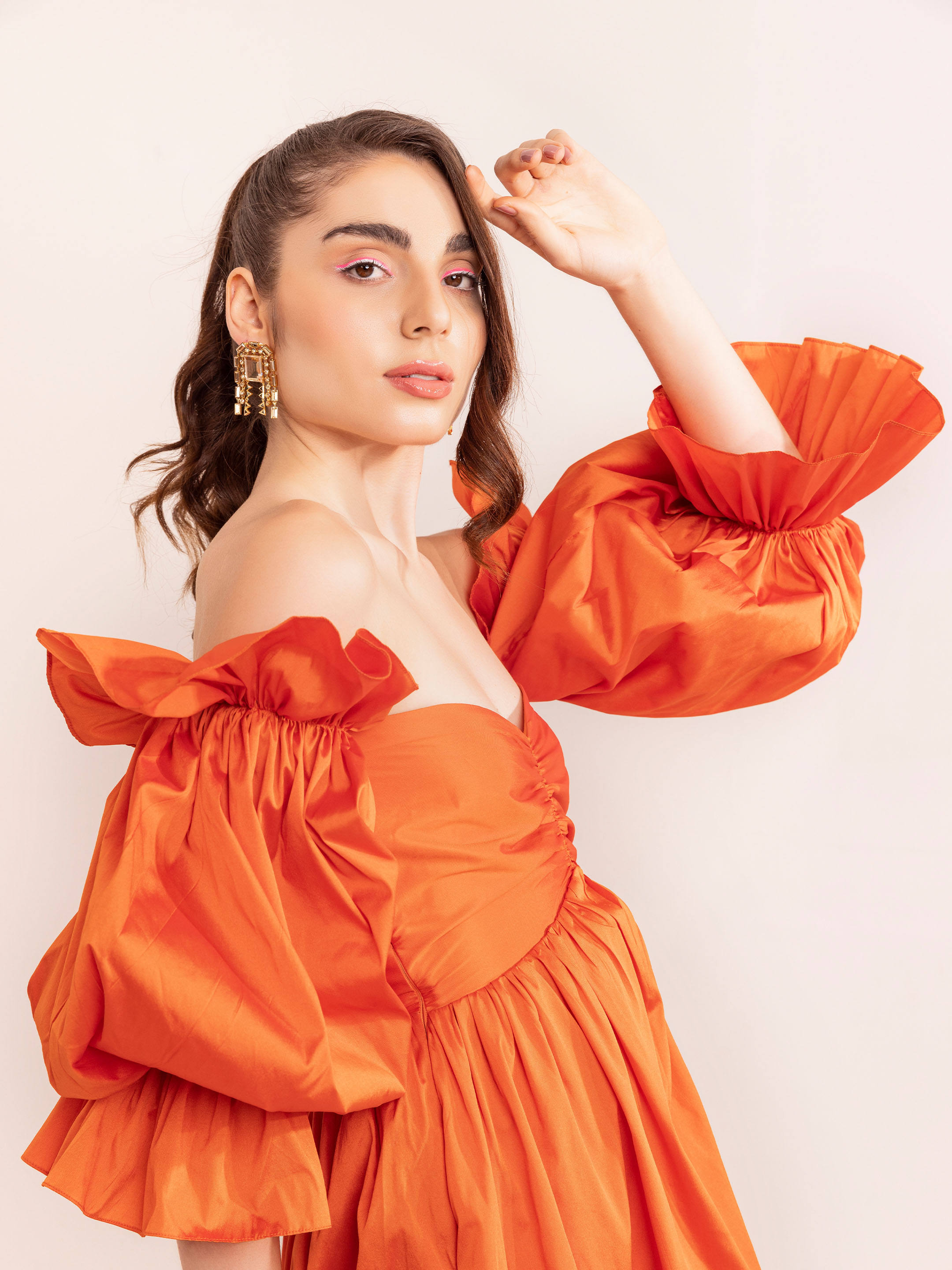 Autumn orange sunset