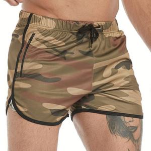 Pantalon de survêtement de style camouflage pour hommes, vêtements de sport personnalisés, logo imprimé pour entraînement de gymnastique, short de jogging de fitness décontracté pour la course à pied - Product Image 3