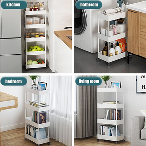 Espositore per Alimenti a Tre Livelli in Plastica Bianca, Stand per Buffet Regolabile, Scaffale di Stoccaggio Lucido, Facile da Montare - Product Image 5