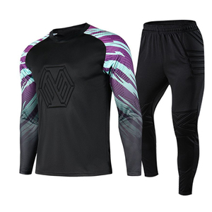 Conception à sublimation personnalisée kits de gardiens de but d'entraînement coupe automatisée ensemble uniforme rembourré de football pour hommes - Product Image 2