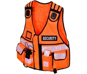 OEM phản chiếu an ninh vest với dây kéo bền và in logo cho xây dựng, bãi đậu xe, và tuần tra nhân viên - Product Image 3