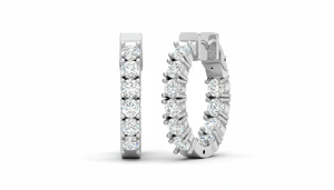 ต่างหูห่วงเพชรทองคำสีทองอร่าม ดีไซน์หรูหราสำหรับผู้หญิงที่มองหาความเปล่งประกายระดับพรีเมียม สไตล์ที่เรียบหรู และเครื่องประดับสำหรับใส่ในชีวิตประจำวัน - Product Image 5