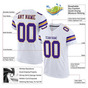 Custom New <b>Stitched</b> American Football Jersey Quick Dry for Men Embroidered <b>Stitched</b> Training Jersey in Plus Sizes - Product Image 2