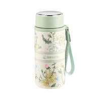 YATAI personnalisé 350ml en acier inoxydable 24H anti-déversement dessin animé fleur gobelet chaud/froid enfants tasse poignée couvercle tasses en gros