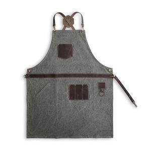Tabliers de cuisine en toile en cuir Tablier de chef styliste Grill Restaurant Bar Boutique Cafés Tablier de beauté AAA-0001B - Product Image 1