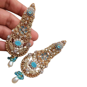 2024 ขายส่งราคาอินเดียปากีสถานสไตล์เครื่องประดับงานแต่งงานต่างหูผู้หญิงชุดเครื่องประดับต่างหูแฟชั่นสําหรับขาย - Product Image 1