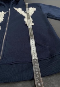 <b>Top</b> Deals <b>Distressed</b> Rough Patches Hoodie for Men Women Streetwear Vintage Washed Cotton Pullover Sweatshirt Hoodies - Product Image 3