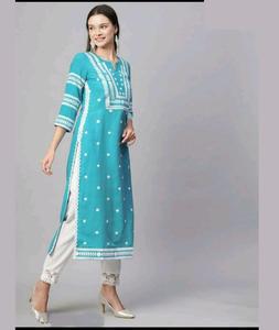 ชุดชาติพันธุ์อินเดียที่พิเศษที่สุดงานเย็บปักถักร้อยเรยอนแฟนซีคอร์ติสสําหรับชุดลําลองและรายวัน คอลเลกชันคอร์ติสคุณภาพดีที่สุด - Product Image 1