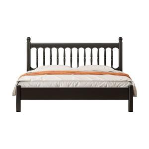 Elegante cama de madera maciza de tamaño Queen/King en estilo tradicional Juego de dormitorio con acabado exquisito Muebles para el hogar - Product Image 1