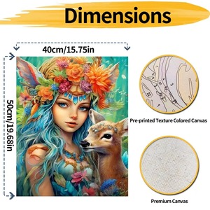 Tự Là<span class=keywords><strong>m</strong></span> Nghệ Thuật Con Số Bức Tranh Bằng Số 40*50 Vải Chân Dung Củ<span class=keywords><strong>a</strong></span> <span class=keywords><strong>M</strong></span>ột Người Phụ Nữ Châu Phi Cho Phòng Khách Tường Trang Trí Nội Thất - Product Image 3