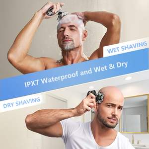 Rasoir Électrique Rotatif pour Hommes, Utilisation Humide/Sèche, Sans Fil, Rechargeable, avec Écran LED, Tondeuse à Barbe de Fabrication Allemande, Kit de Toilettage IPX7 - Product Image 1