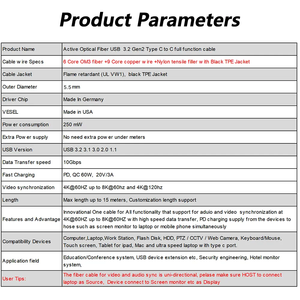 สาย3.2 USB-C Type-C PD สายชาร์จ60W 8K @ 60Hz สายชาร์จ Tipo C A USB สำหรับหน้าจอคอมพิวเตอร์แล็ปท็อป - Product Image 3