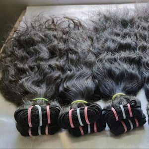 Proveedor superior Paquete de cabello Remy indio de alta calidad Cabello crudo Virgen sin procesar Onda de agua suelta profunda Cabello de alineación de cutícula suave - Product Image 1