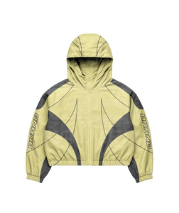 ชุดวอร์ม 2 ชิ้น กางเกงมีเชือกผูกและเสื้อแจ็คเก็ตมีฮู้ด ไนลอน 100% แถบสะท้อนแสง ชุดกันลมสำหรับทำงาน - Product Image 4