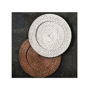 Placas de cargador de ratán de diseño único, proveedor al por mayor, tejido de ratán natural Mantel Individual, placa de cargador redonda - Product Image 6