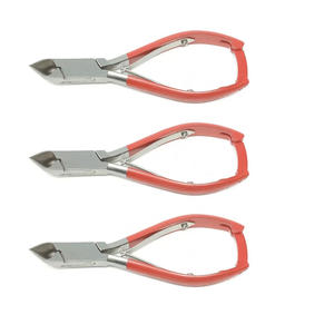 Cortador de 3 pezones gruesos para uñas de los pies (rojo) en forma de Luna para podólogo/pedicura - Product Image 4