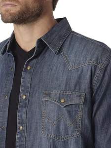 Camisa de Mezclilla Elástica de Secado Rápido para Hombre, Más Vendida |   Tela Antitranspirante de Primera Calidad |   Fabricación en Pakistán, Marca Personalizada OEM - Product Image 2