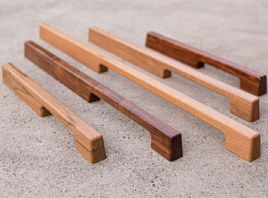 Tirador de madera 100%, tiradores de cajón de madera personalizados, tiradores de manija para armarios, tiradores de Color de madera Natural - Product Image 1