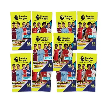 EPL 2022-23 Panini Adrenalyn XLカード-10パックセット (パックあたり6枚のカード) (合計60枚のカード)