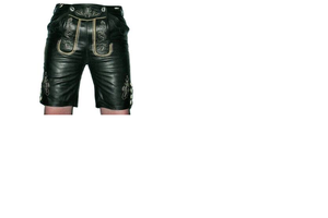 Short bavarois Oktoberfest pour hommes en cuir véritable vente en gros - Product Image 2