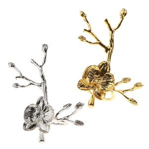 Venta caliente oro ciruela flor servilletero boda decorativo - Product Image 3