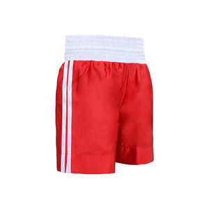 Pantalones cortos de boxeo MMA de Color rojo de calidad Premium, Material duradero de secado rápido suave, cintura elástica, entrenamiento físico, Muay Thai para hombres - Product Image 3
