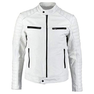 <b>Men's</b> Waterproof Breathable <b>Racing</b> Motorbike Genuine Leather Stand <b>Jacket</b> Zipper Closure Winter Moto Riding Customizable Label - Product Image 2