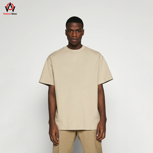 2025 nouveau Design personnalisé hommes 100% coton lourd à manches courtes T-Shirt imprimé Fitness course surdimensionné léger T-Shirt hommes - Product Image 1