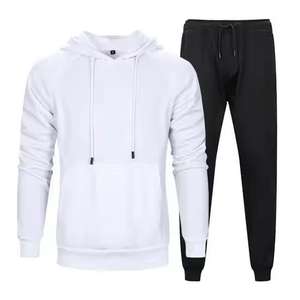 Ensemble de sport pour hommes avec survêtement personnalisé, pantalon de survêtement, sweats à capuche unis de haute qualité, ensemble de fitness avec logo personnalisé - Product Image 5
