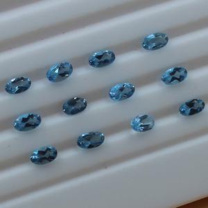 100% naturel pour topaze bleue suisse pierre en vrac à facettes décembre pierre de naissance guérison ovale fantaisie 3mm pour la fabrication de bijoux Options OEM - Product Image 4