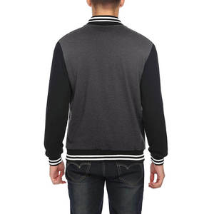 เสื้อแจ็คเก็ตวาร์ซิตี้โลโก้สั่งทำคุณภาพสูง |   เสื้อแจ็คเก็ตเลตเตอร์แมนผ้าแคนวาส คอตั้ง แขนยาว ผลิตอย่างดี ขายส่ง - Product Image 2