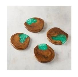 ชุดที่รองแก้วไม้วอลนัทแบบปรับแต่งได้เป็นมิตรกับสิ่งแวดล้อมทนทานต่อความร้อนระดับพรีเมียมสำหรับเป็นของขวัญร้านอาหารร้านกาแฟและพื้นที่ใช้สอย - Product Image 3